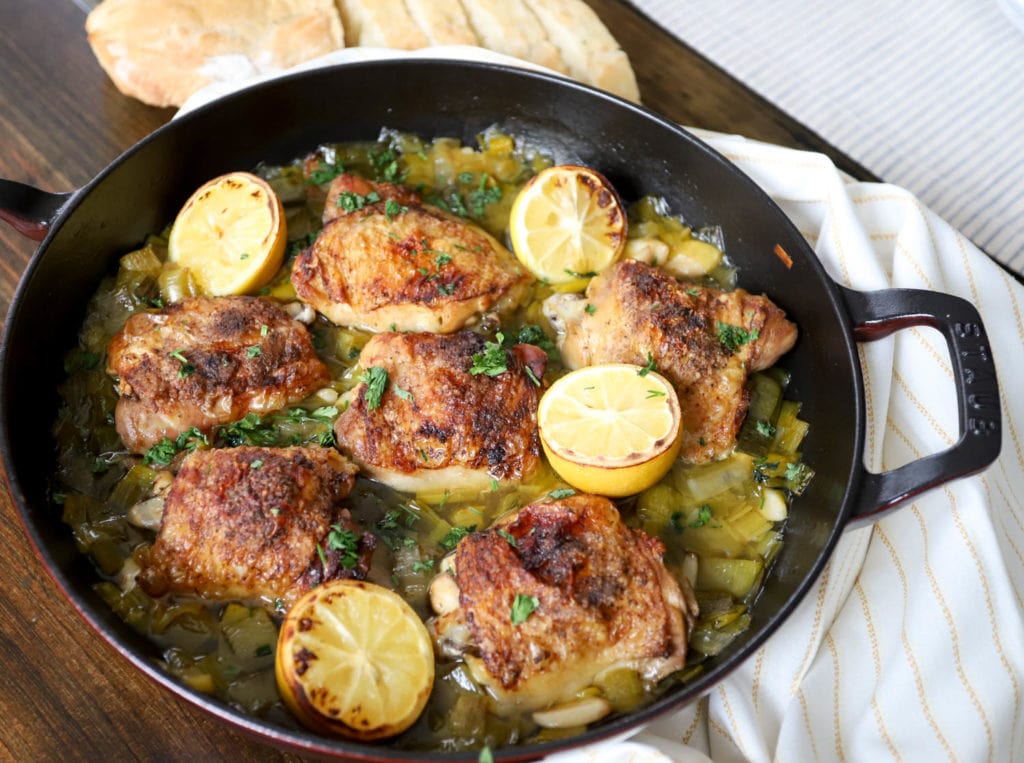 Braised Chicken Thighs with Leeks | FunnyLove